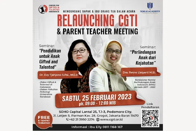 Poster acara Relaunching CGTI dan Parent Teacher Meeting
